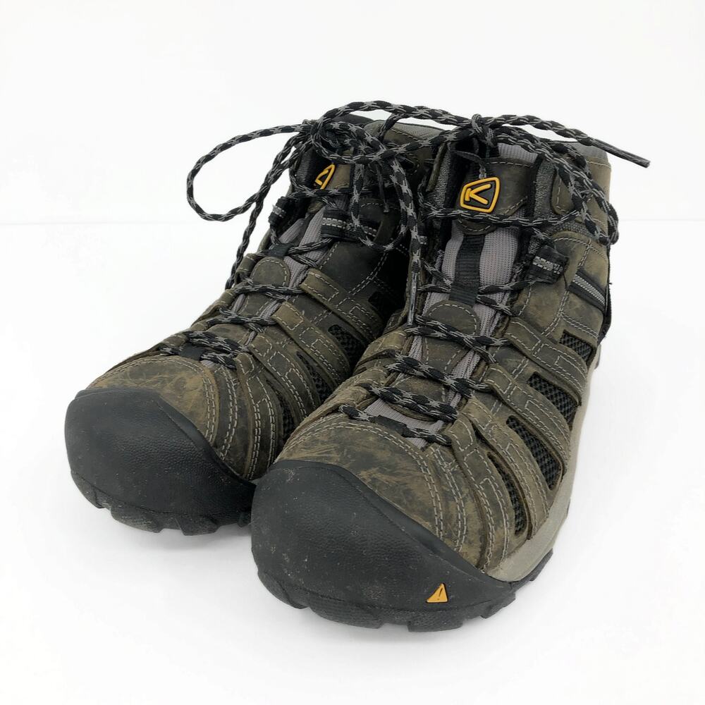 KEEN Men's Voyageur Mid Hiking Boots Size 11 Grey Water Resistant Leather
